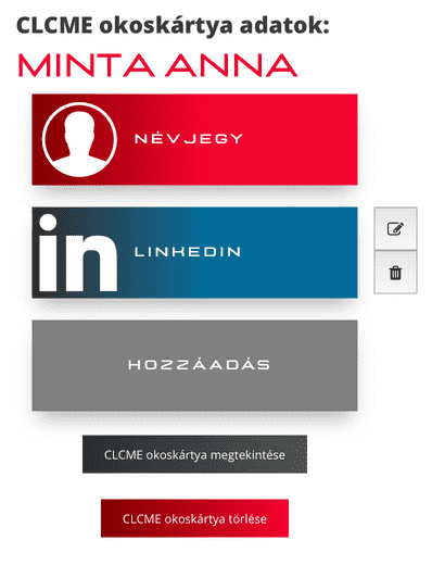 közösségi média social media card