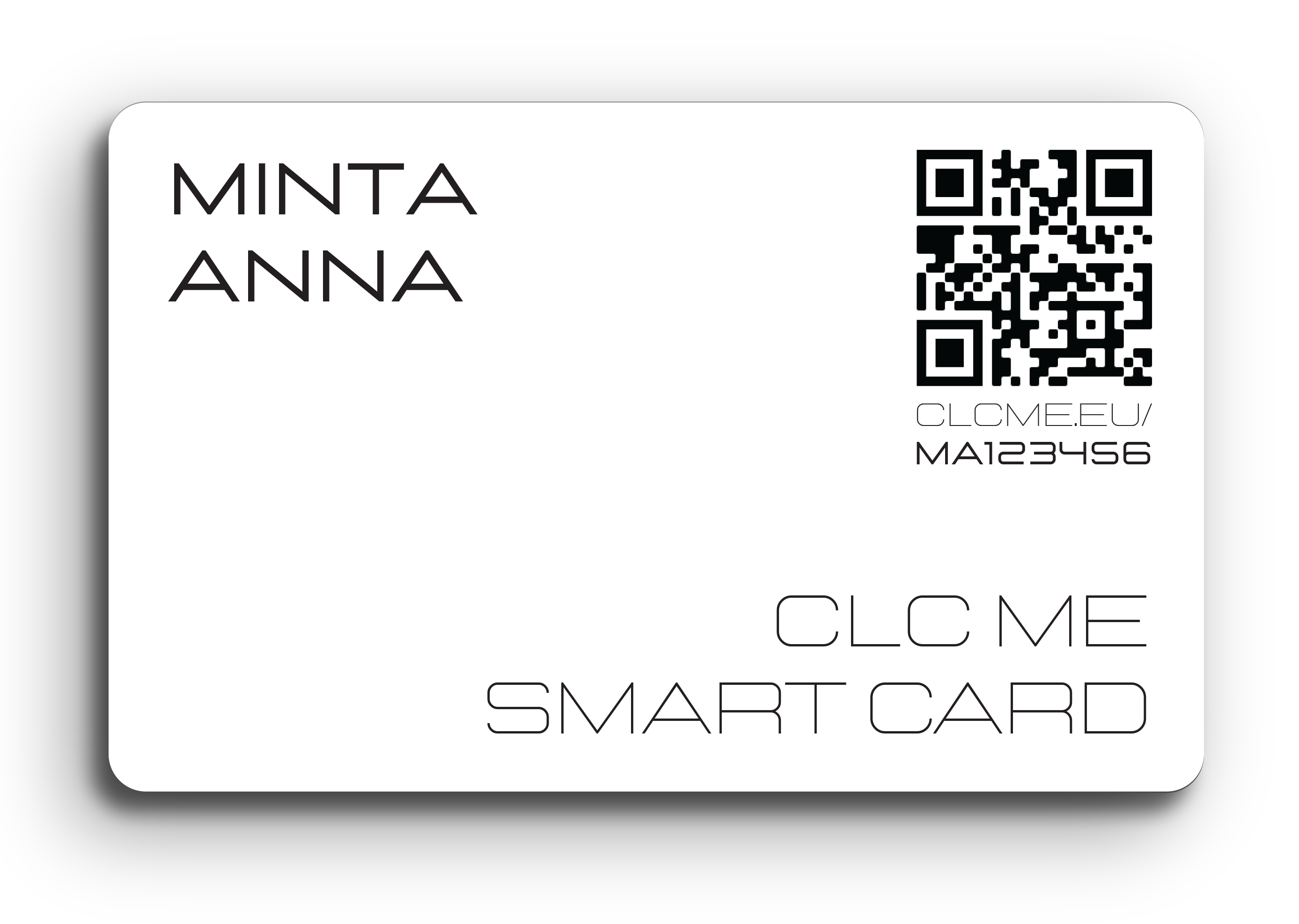 social media card profil
