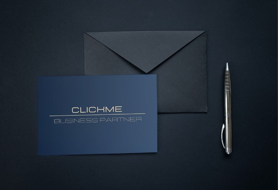 ClickMe Business partners social media card profil